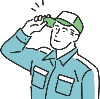 適切な施工・改修工事を実施する作業員のイラスト