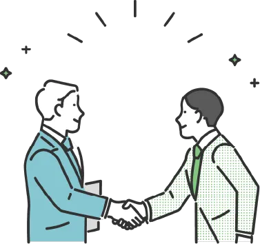 初めての申請でも安心できる伴走型サポートのイラスト